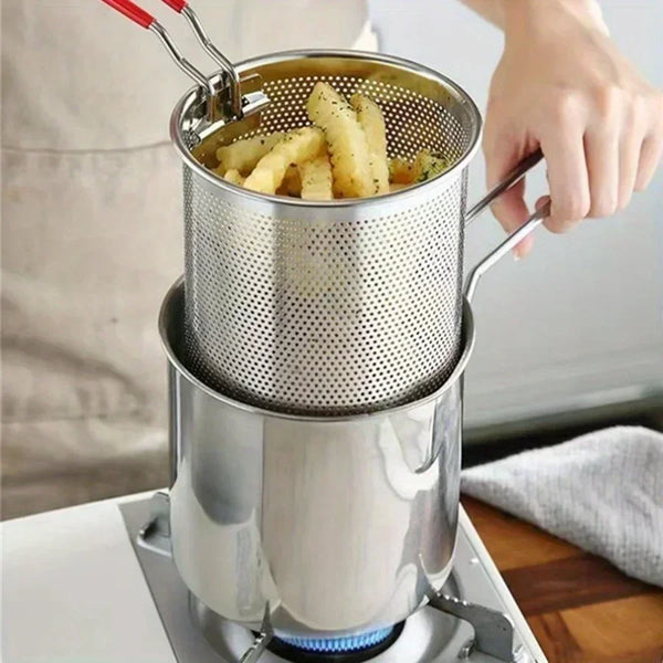 Fritadeira Portátil em Aço INOX para Cozinha - Swankitchen