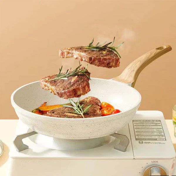 Frigideira Gourmet Antiaderente em Cerâmica e Madeira - Swankitchen